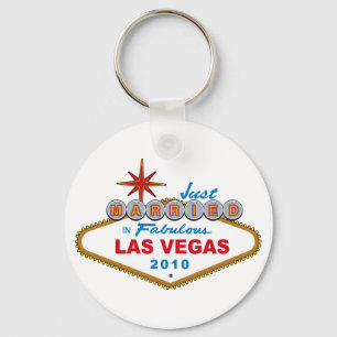 Just Married In Fabulous Las Vegas 2010 Key Ring
