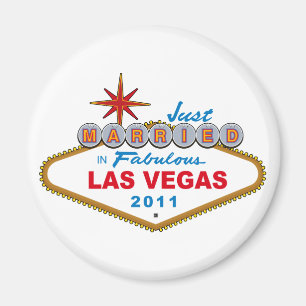 Just Married In Fabulous Las Vegas 2011 Magnet