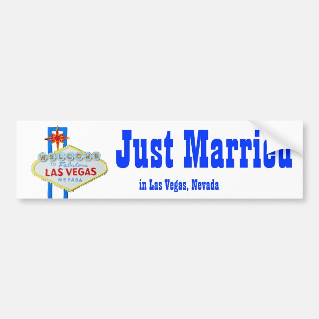Just Married in Las Vegas Bumper Sticker (Front)