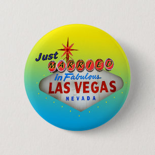 Just Married in Vegas Button