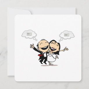 Just married invitation