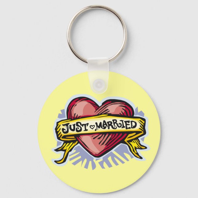 Just Married Key Ring (Front)