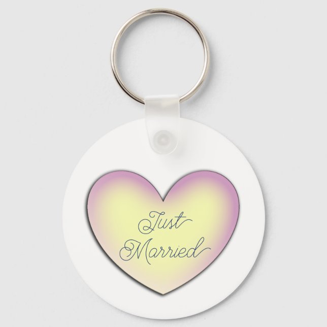 Just Married  Key Ring (Front)