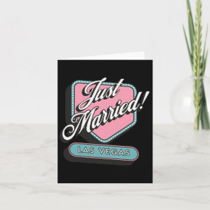 Just Married Las Vegas Wedding Bride Groom  Card