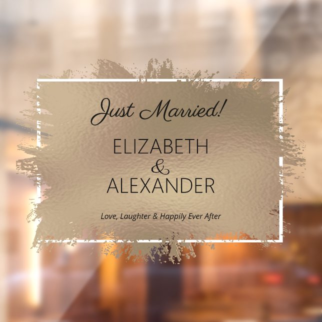 Just Married! Light Brown Faux Foil (Sheet 2)