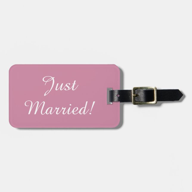 Just Married Luggage Tag (Front Horizontal)