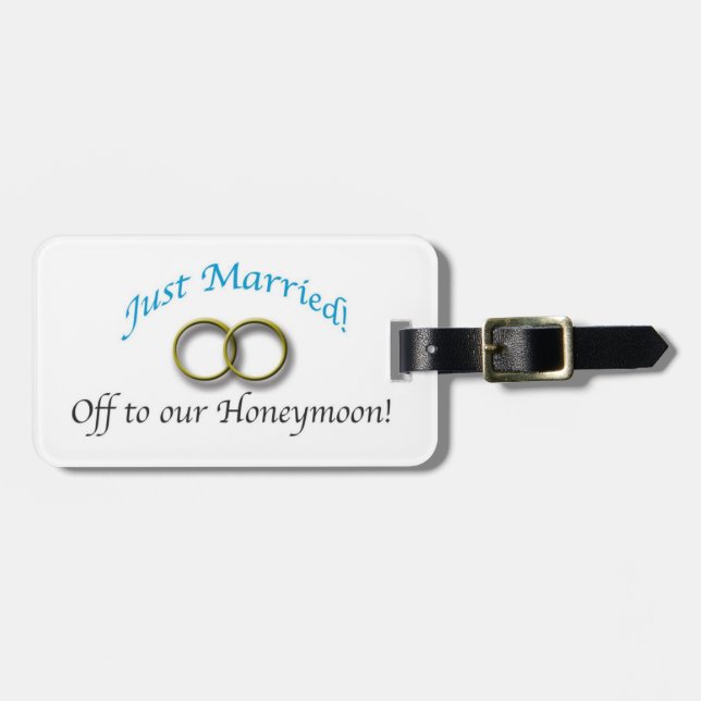 Just Married Luggage Tag (Front Horizontal)
