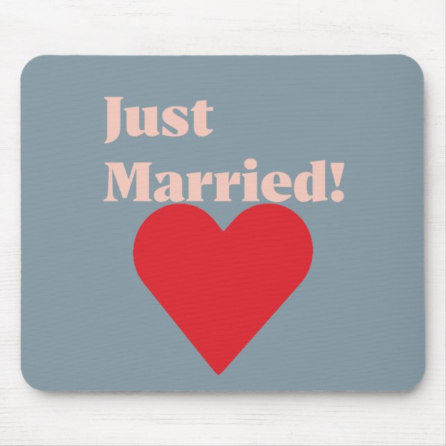 Just Married! Mouse Pad (Front)