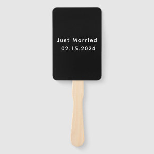 Just Married Mr. & Mrs.   Wedding Monogram  Hand Fan