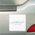 Just Married Names Wedding Car Magnet Decoration