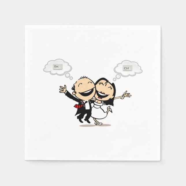Just married napkin (Front)