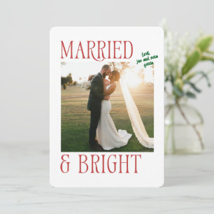 Just Married Newlywed Christmas Card