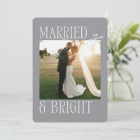 Just Married Newlywed Christmas Card