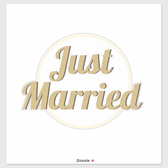 Just Married Newlyweds Fun Faux Gold (Sheet)