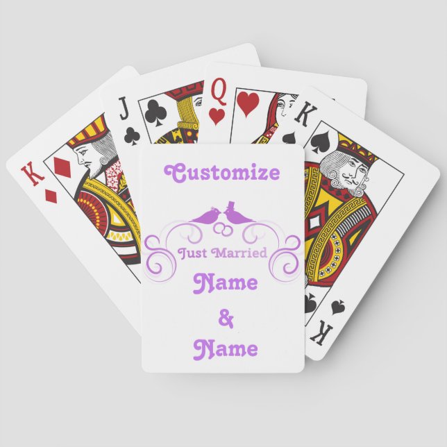 Just Married Newlyweds Thunder_Cove Playing Cards (Back)