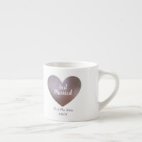 Just married pearl and purple heart wedding