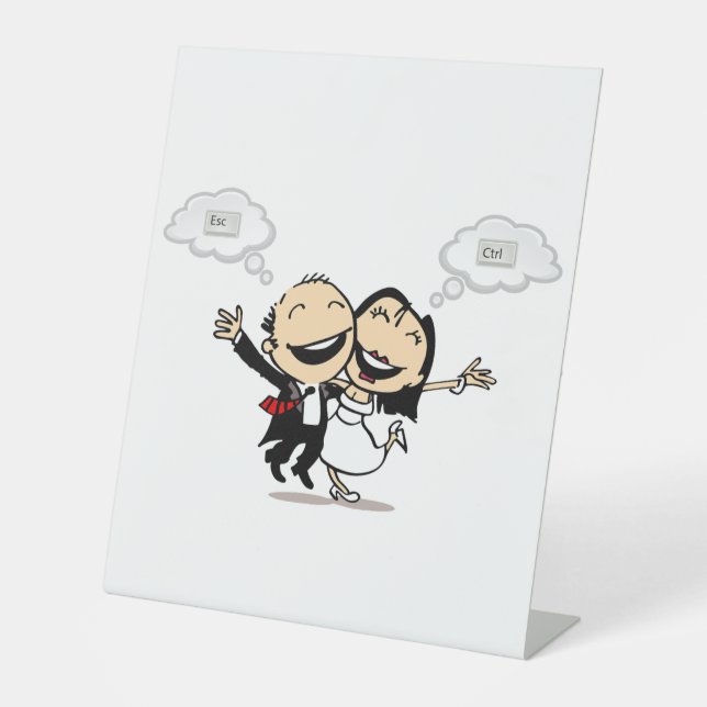 Just married pedestal sign (Front)
