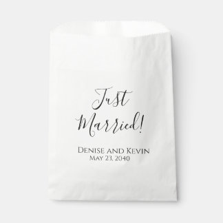 Just Married Personalised Wedding Favour Cake Bag