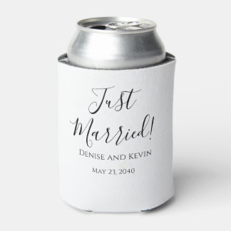 Just Married Personalised Wedding Favour Can Coole Cooler