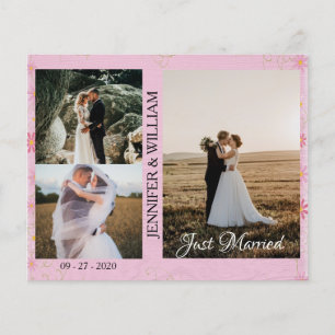 Just Married Photo Collage Wedding Announcement