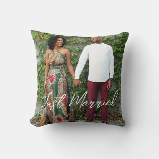 Just Married Photo Pillow