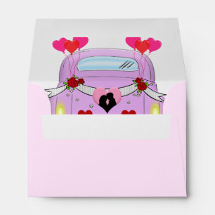 Just Married Pink Envelopes