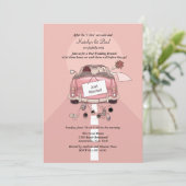 Just Married Post Wedding Brunch Invitation (Standing Front)
