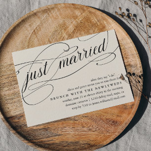Just Married   Post Wedding Brunch Invitation