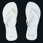 Just Married Quote Wedding And Marriage Text Jandals<br><div class="desc">Flip Flops - Just Married!</div>