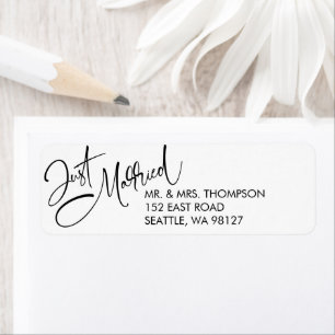 Just Married Return Address Label