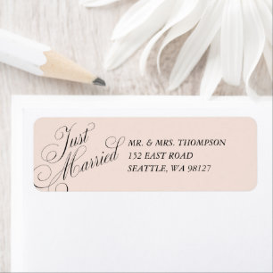 Just Married Return Address Label