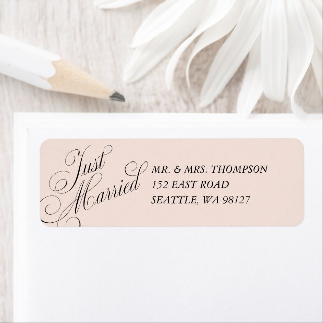 Just Married Return Address Label (Insitu)