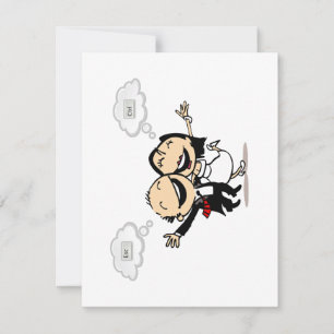 Just married RSVP card