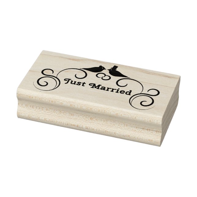 Just Married Rubber Stamp (Stamp)