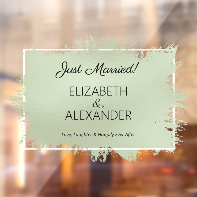 Just Married! Sage Green Faux Foil (Sheet 2)