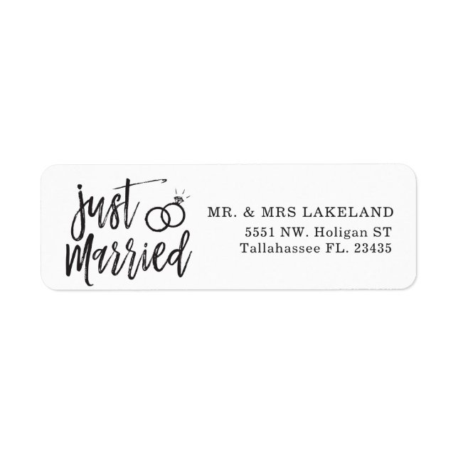 Just Married Script | Personalised (Front)