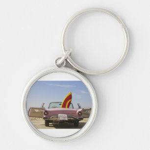 Just Married Sign And Surfboard Key Ring
