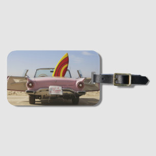 Just Married Sign And Surfboard Luggage Tag
