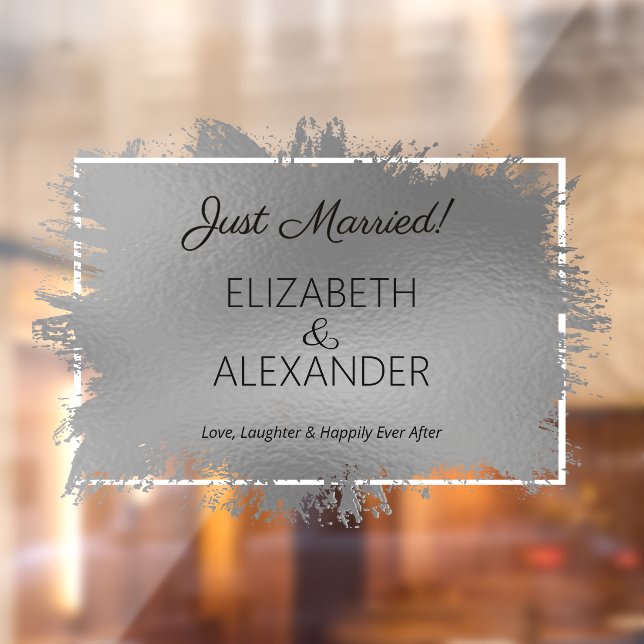 Just Married! Silver Faux Foil (Sheet 2)