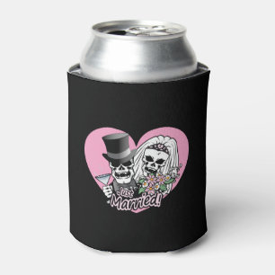 Just Married Skulls Can Cooler