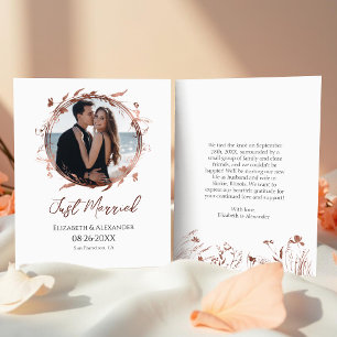 just married   Spring Wedding Photo Announcement