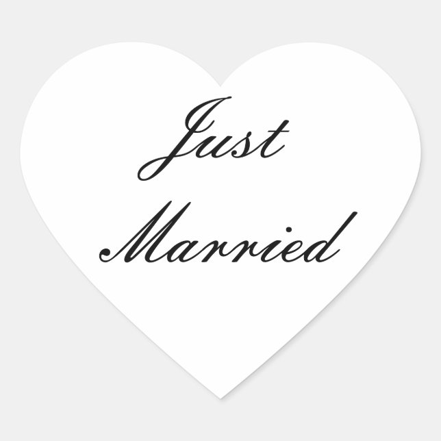 Just Married Sticker (Front)