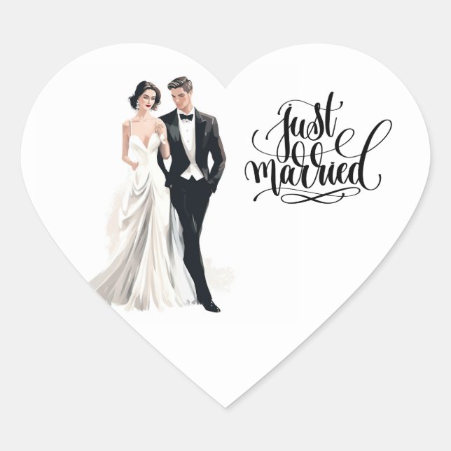 Just Married Sticker (Front)