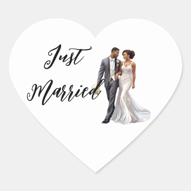 Just Married Sticker (Front)