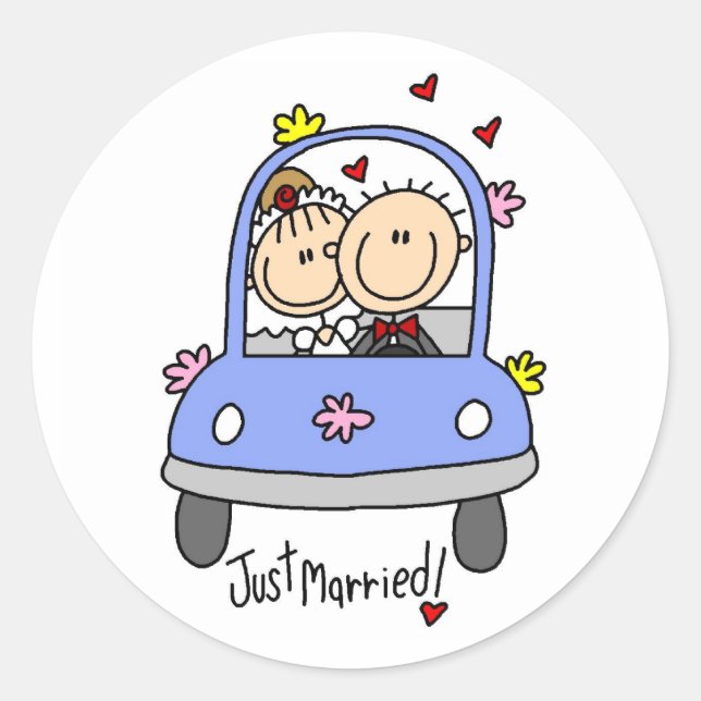 Just Married Sticker (Front)