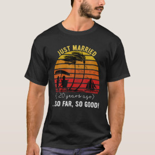 Just Married-Sunset 20Th Wedding Anniversary Hubby T-Shirt