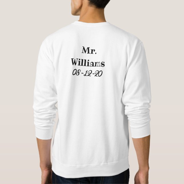 just married sweatshirt (Back)