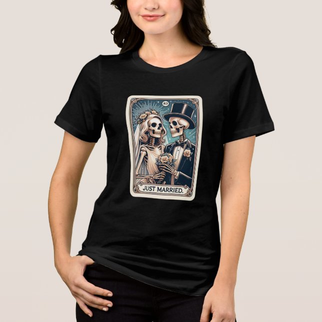 Just Married Tarot Card  Tri-Blend Shirt (Front)