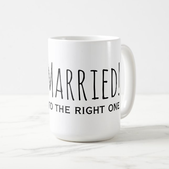 Just Married to The Right One Second Marriage Coffee Mug (Front Right)