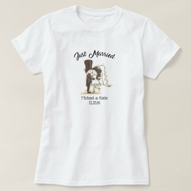 Just Married TShirt (Design Front)